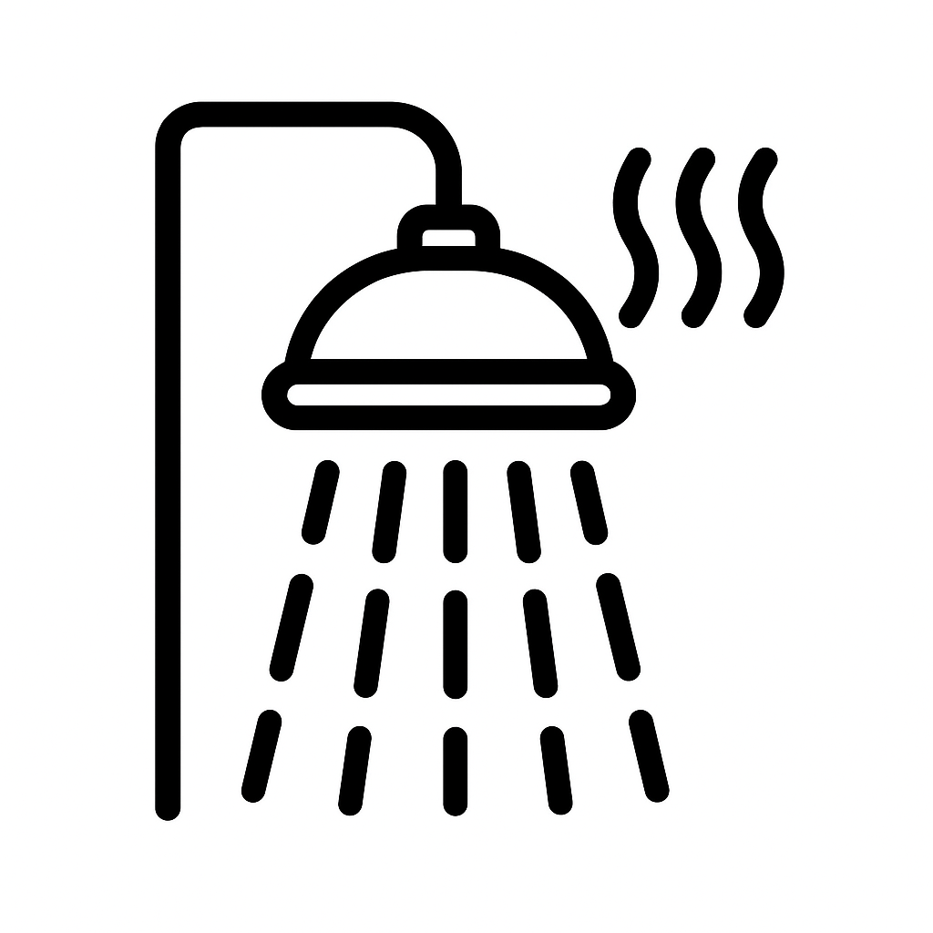 Hot traditional bucket showers