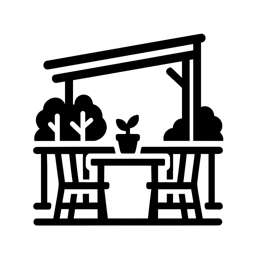 Private verandas immersed in nature